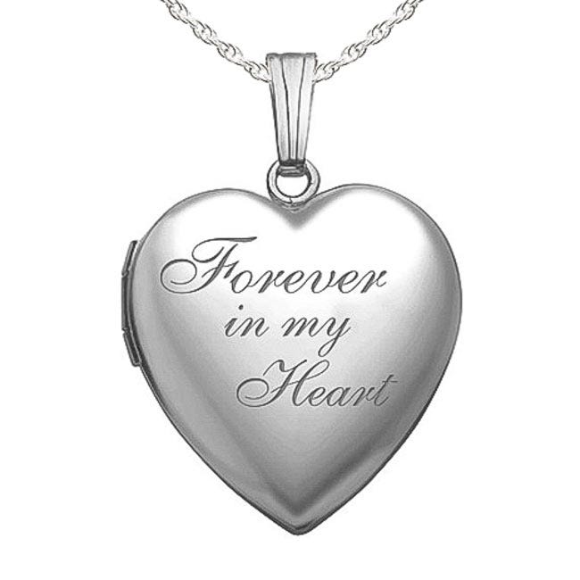 Sterling Silver "Forever In My Heart" Photo Locket