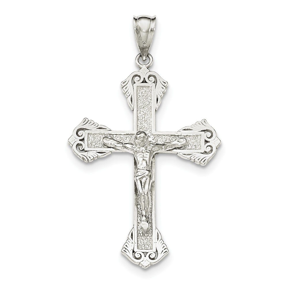 Sterling Silver Polished INRI Crucifix Pendant