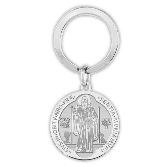 Saint Benedict Jubilee Religious Engravable Keychain