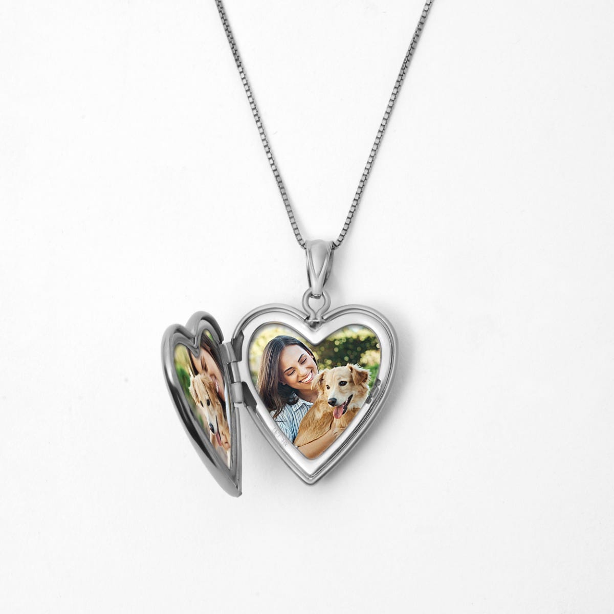 Build Your Own Sterling Silver 2-Picture Heart Locket