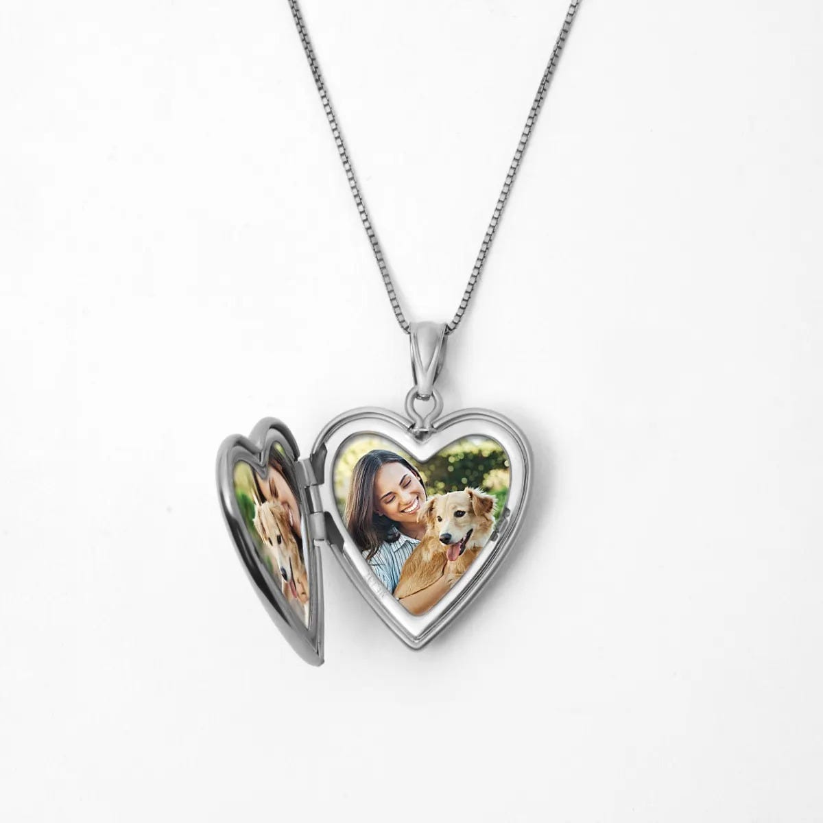Sterling Silver Floral Border with Birthstone Heart Photo Locket