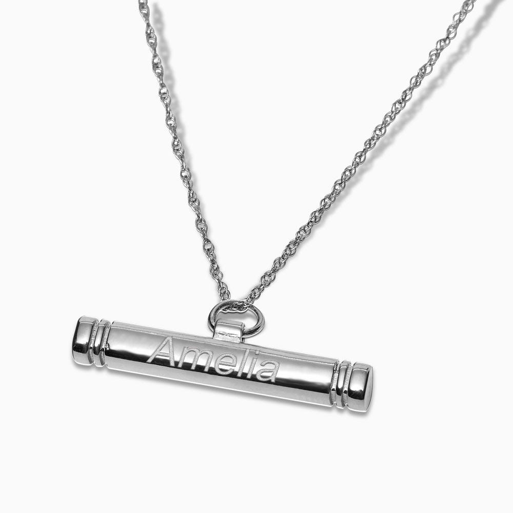 Personalized Horizontal T-Bar Name Necklace w/ Chain