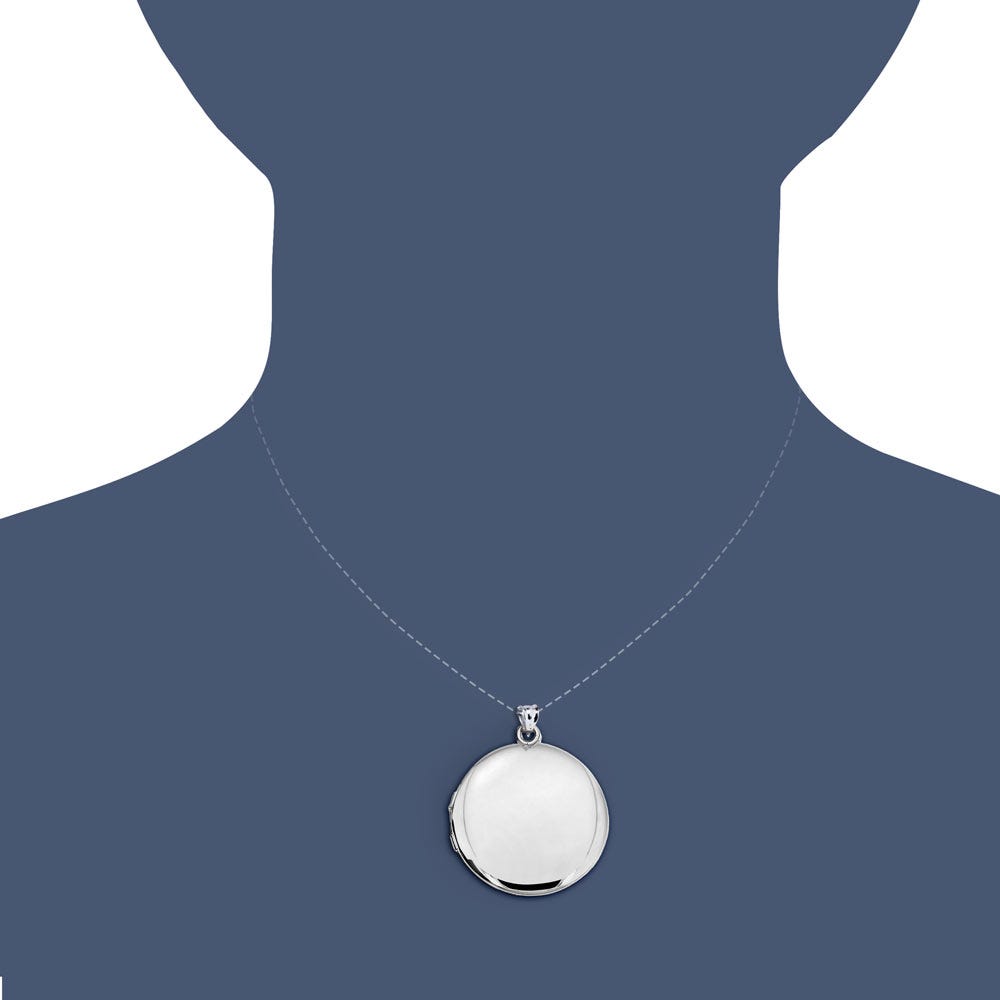 Sterling Silver Round Photo Locket