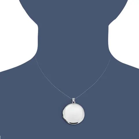 Build Your Own Sterling Silver 2-Picture Round Locket