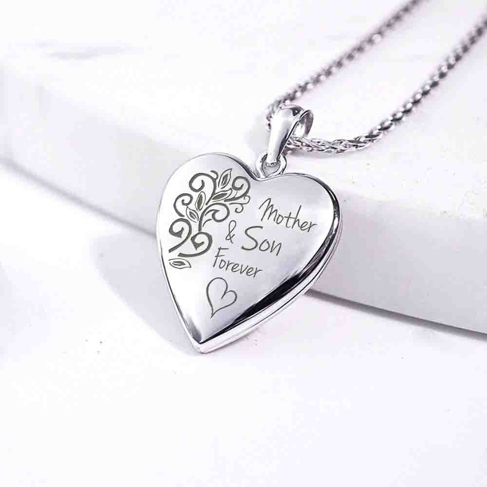 Sterling Silver Mother & Daughter Forever Heart Photo Locket