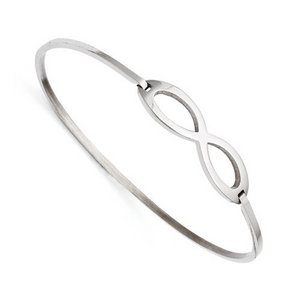 Stainless Steel Polished Infinity Symbol Bangle