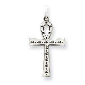 Sterling Silver Laser Designed Cross Charm