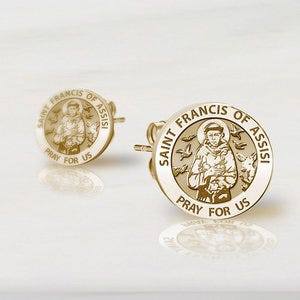 Pair of Saint Francis of Assisi Earrings