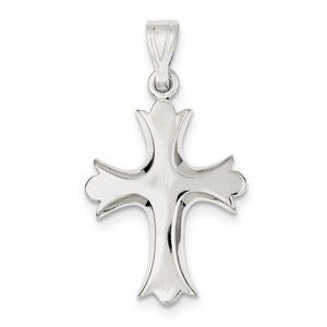 Sterling Silver Fleur De Lis Cross Pendant