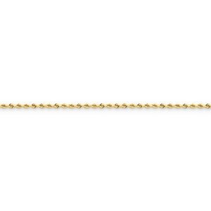 14k 2mm D/C Rope with Lobster Clasp Chain