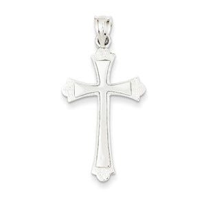 14k White Gold Cross Pendant