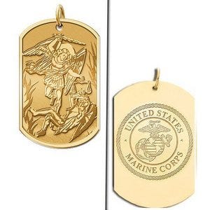 Saint Michael Doubledside MARINES Dogtag Religious Medal "EXCLUSIVE"