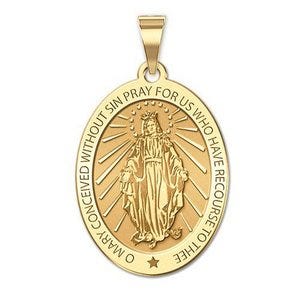 Miraculous Medal "EXCLUSIVE" Oval Pendant