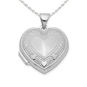 Sterling Silver Floral Embossed Photo Locket