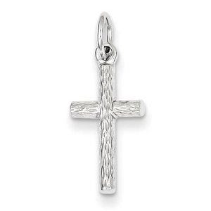 Sterling Silver Rhodium Plated Cross Pendant