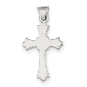 Sterling Silver Fleur De Lis Cross Pendant
