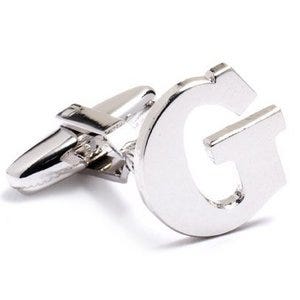 Genuine Sterling Silver Letter "G" Cufflinks