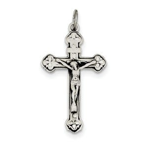Sterling Silver Antiqued INRI Crucifix Pendant