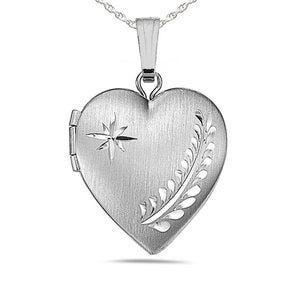Sterling Silver Small Heart Photo Locket