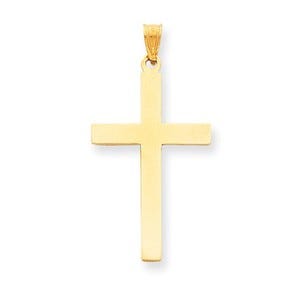 14k Sand Blasted Cross Pendant