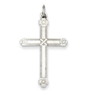 SS Laser Designed Cross Charm