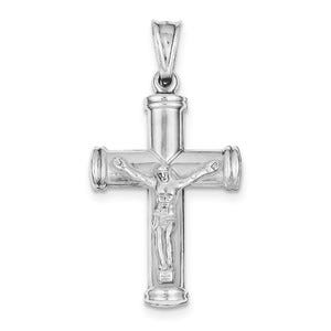 Sterling Silver Rhodium-plated Latin Crucifix Pendant