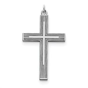 Sterling Silver Laser Designed Cross Pendant