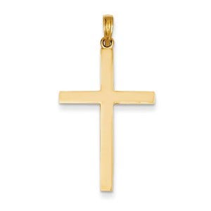 14K Stick Cross Pendant