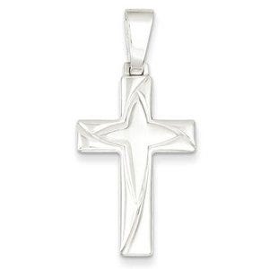 Sterling Silver Polished Cross Pendant
