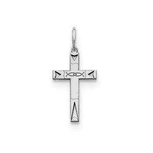 Sterling Silver Laser Designed Cross Charm