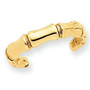 14k Yellow Gold Bamboo Toe Ring