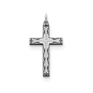 Sterling Silver Laser Designed Cross Pendant