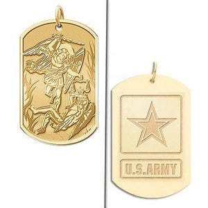 Saint Michael Doubledside ARMY Dogtag Religious Medal "EXCLUSIVE"
