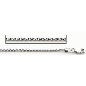 14K White Gold 1.8mm Espiga Wheat Chain