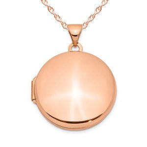 Rose Gold Plated Classic Round Photo Locket