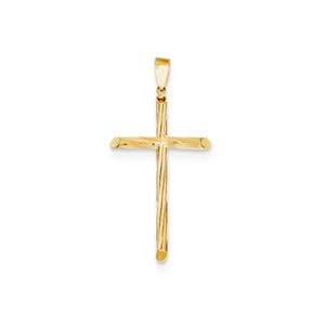 14k Fancy Textured Cross Pendant