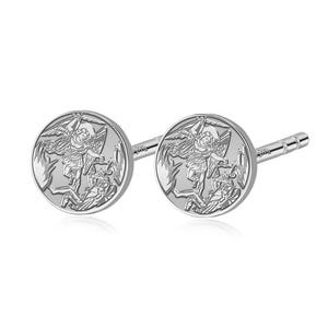Pair of Saint Michael Stud Earrings