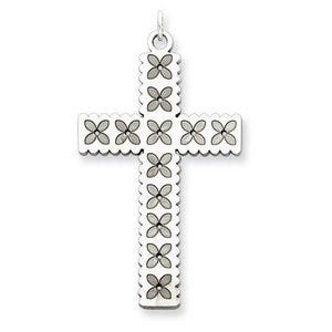 Sterling Silver Laser Designed Cross Charm