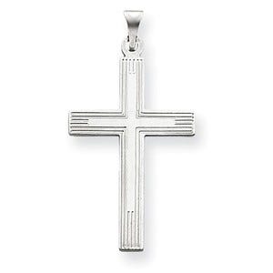 14k White Cross Charm