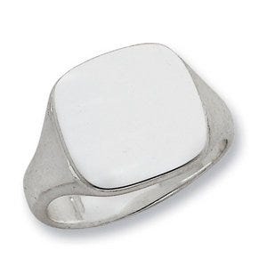 Sterling Silver Women's Square Signet Ring