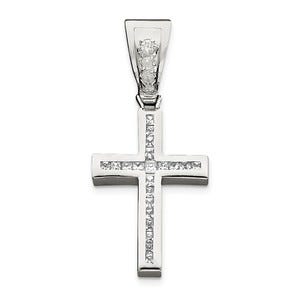 Sterling Silver CZ Cross Pendant