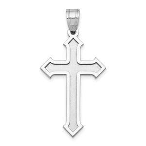 14k White Gold Passion Cross Pendant