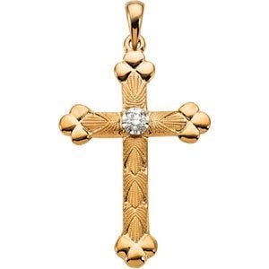 CROSS PENDANT W/DIAMOND
