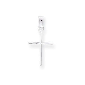 14k White Gold Cross Charm
