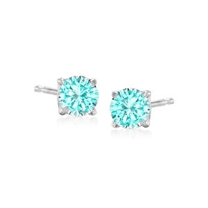 Pair of 5mm Aquamarine Stud Earrings