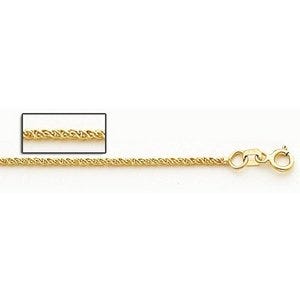 14K Yellow Gold 1.5mm Parrisan Wheat Chain