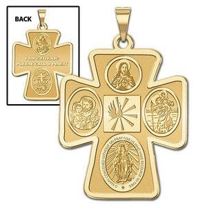 4 Way Cross Religious Medal  "EXCLUSIVE"