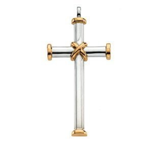 14K Two-Tone Gold CROSS PENDANT
