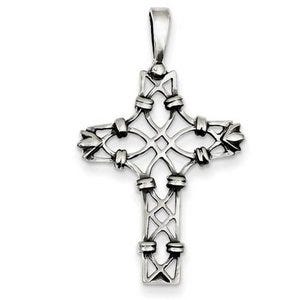 Sterling Silver Antiqued Cross Pendant