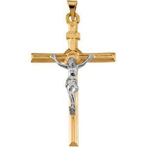 TWO TONE CRUCIFIX PENDANT